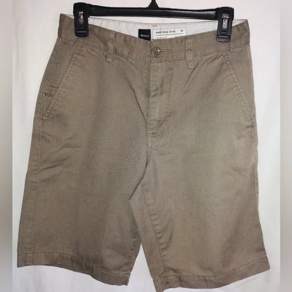 RVCA Shorts Rvca Americana Chino Khaki Shorts Mens Size 28